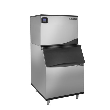 MAXX ICE Intelligent Series Modular Ice Machine, 30 in.W, 361 lbs, Half Dice Ice Cubes, 30 in.W, Stainless Steel MIM370NH-B470